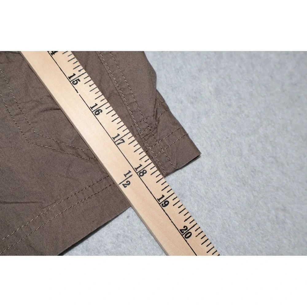 Columbia Cargo Shorts Men 38 Brown Cotton Elastic Waist Outdoor Casual 8